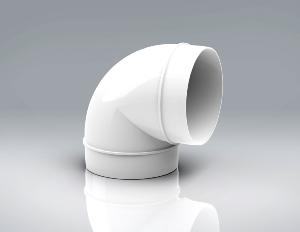 PL100-RDB90 - 90° Elbow Round Bend 100mm dia