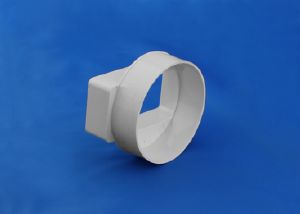 PL100 - RDSFD Short Round to Flat Duct Adapter