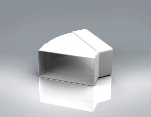 PL100-FDH45  45° degree Horizontal Bend 110x54mm