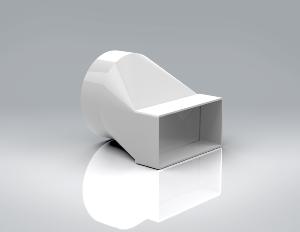 PL100-FDRD - Rectangular to Round Adaptor 110x54mm