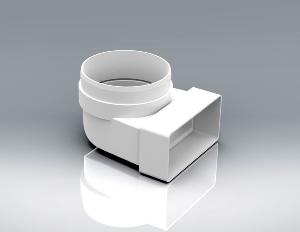 PL100-FD90EB - 90° degree Elbow Bend Male 110x54mm